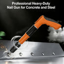 Conjunto de Pistola de Pregos Manual Reforçada para Cimento, Madeira e Estrutura | Ideal para Carpintaria e Projetos de Parede Dupla, Pregos Não Incluídos, Construção em Metal e Plástico, Operação Manual