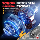 IRONHOOF Mini Motosserra Elétrica 6” Sem Fio 21V com 2 Baterias – Brushless para Poda, Jardinagem e Corte de Madeira