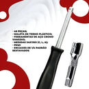 Kit Jogo De Chave Catraca Soquete 46 Peças Ferramenta Completa Com Maleta