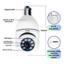 KODI Câmera inteligente de segurança residencial - Câmera sem fio 1080P em formato de lâmpada com Wi-Fi, fácil instalação, conector E27 parafusável, visão noturna colorida, detecção de movimento, áudio bidirecional, sistema de vigilância residencial intel