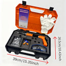 Conjunto de Pistola de Pregos Manual Reforçada para Cimento, Madeira e Estrutura | Ideal para Carpintaria e Projetos de Parede Dupla, Pregos Não Incluídos, Construção em Metal e Plástico, Operação Manual