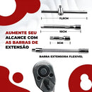 Kit Jogo De Chave Catraca Soquete 46 Peças Ferramenta Completa Com Maleta