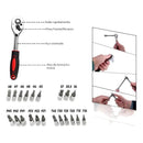 Kit Jogo De Chave Catraca Soquete 46 Peças Ferramenta Completa Com Maleta