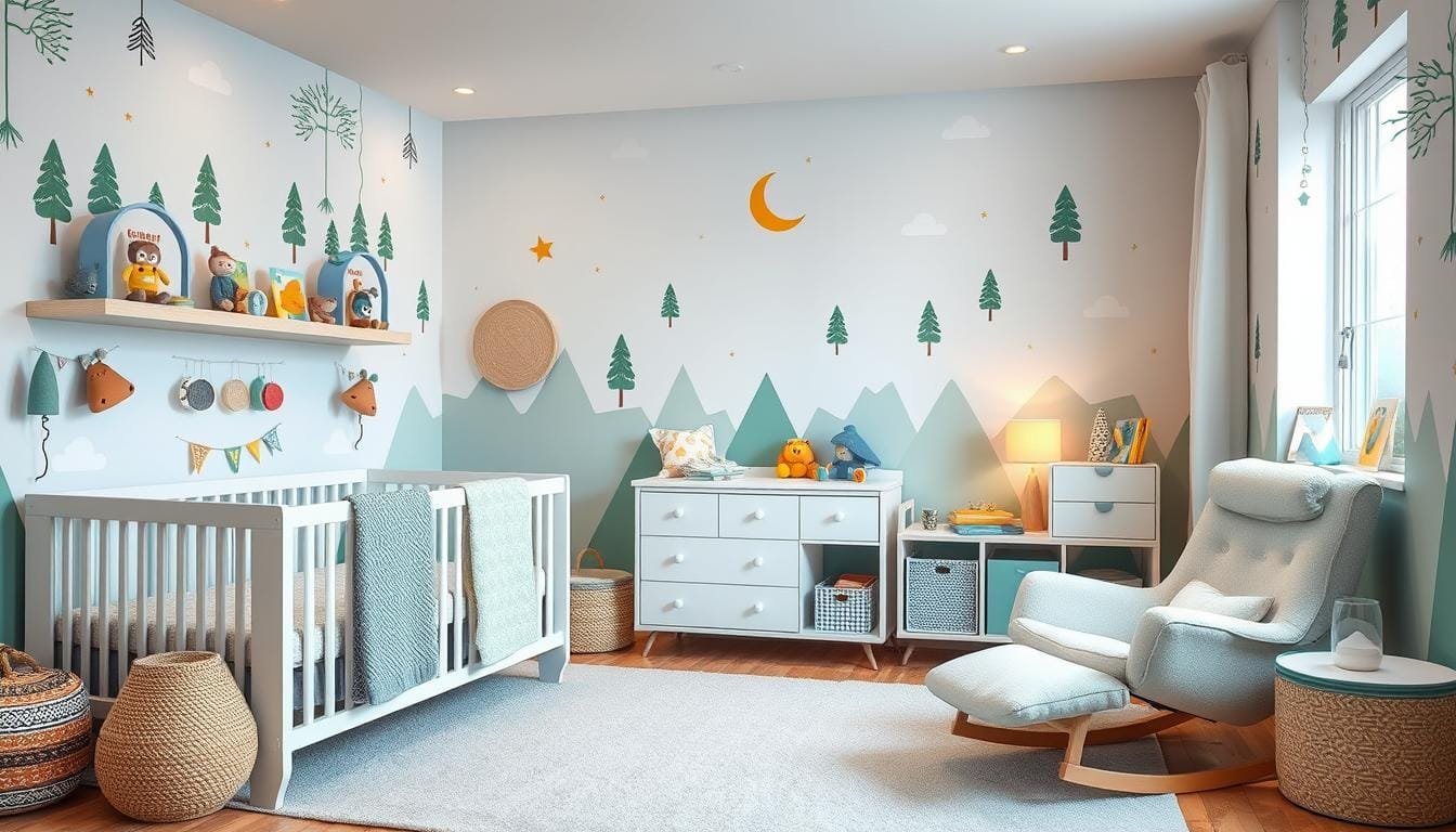 ideias de quarto de bebê masculino