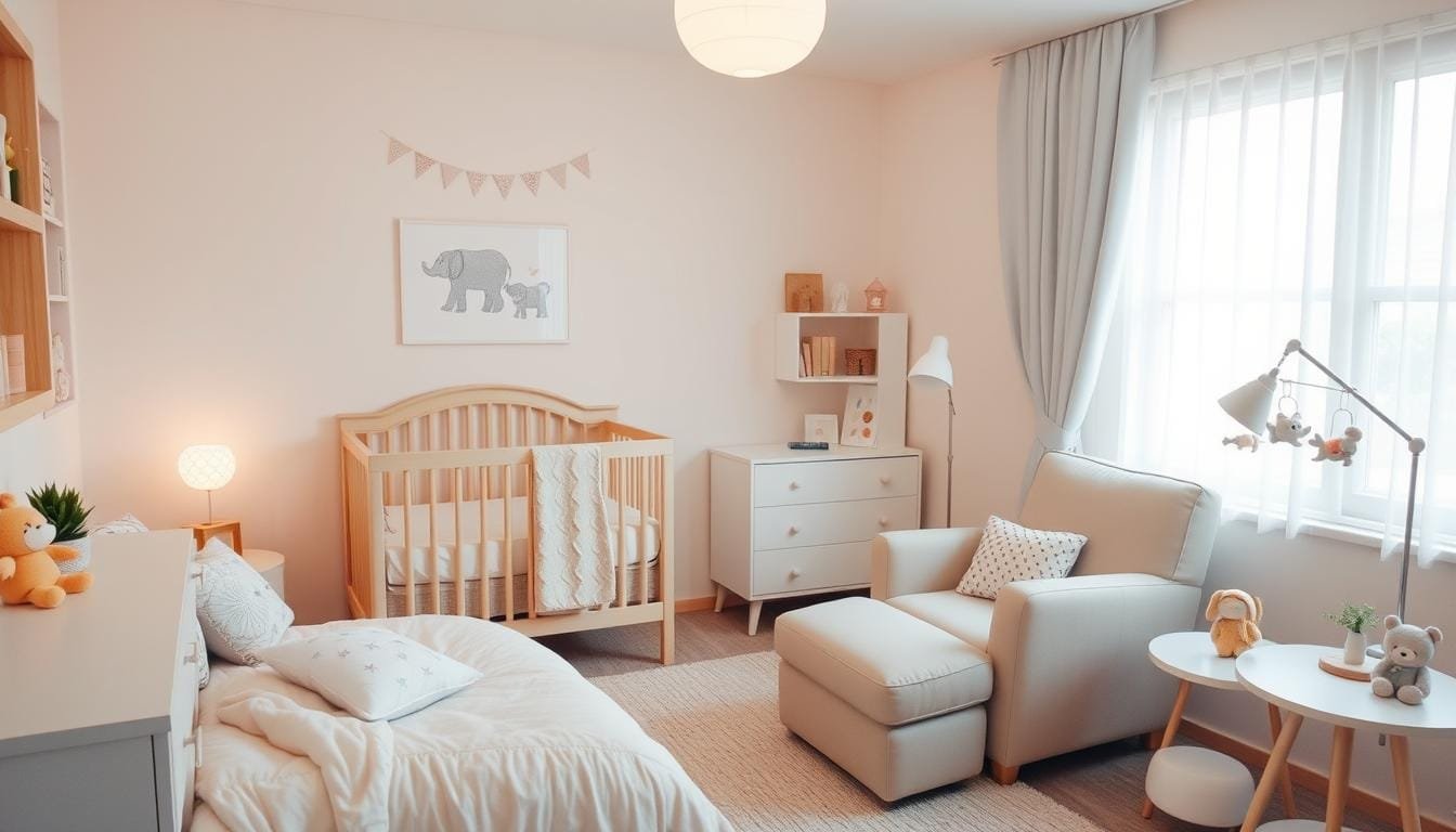 ideias de quarto de bebe junto com o da mae