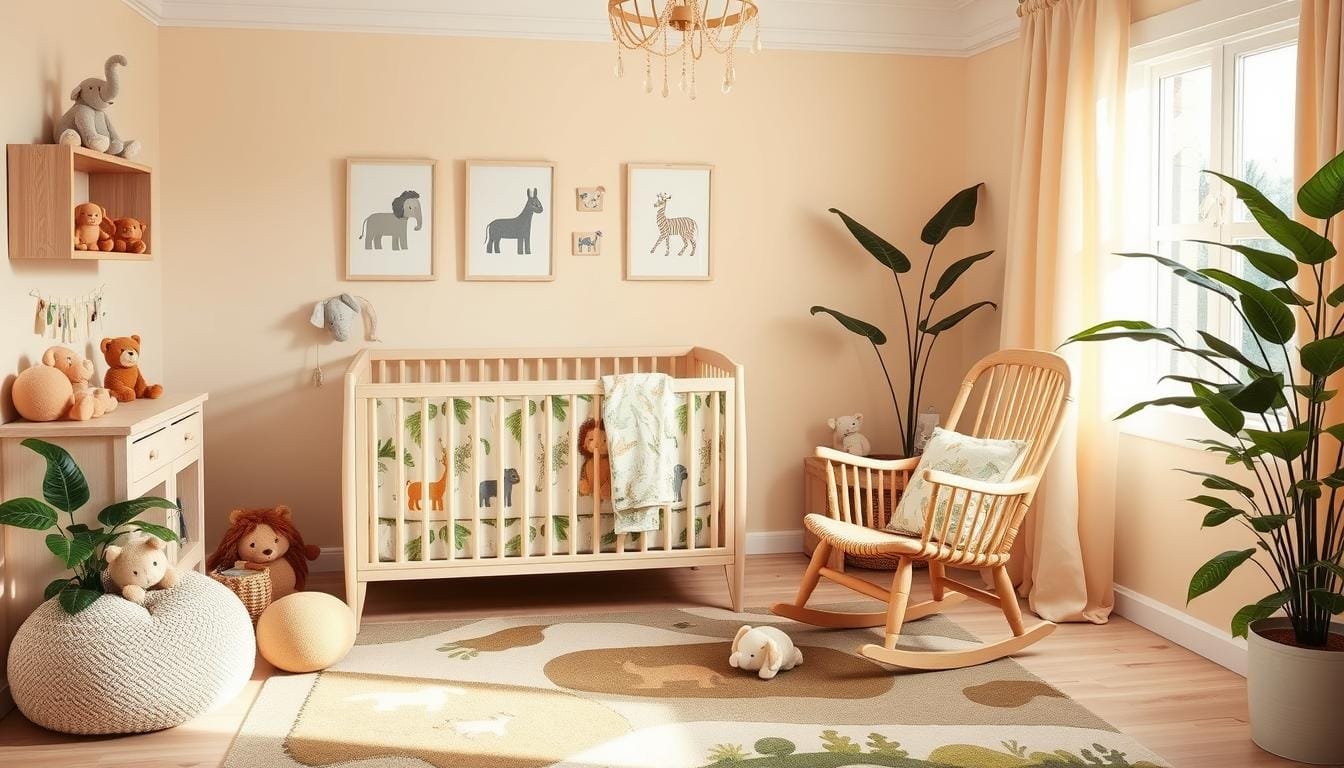 ideias de quarto de bebe safari