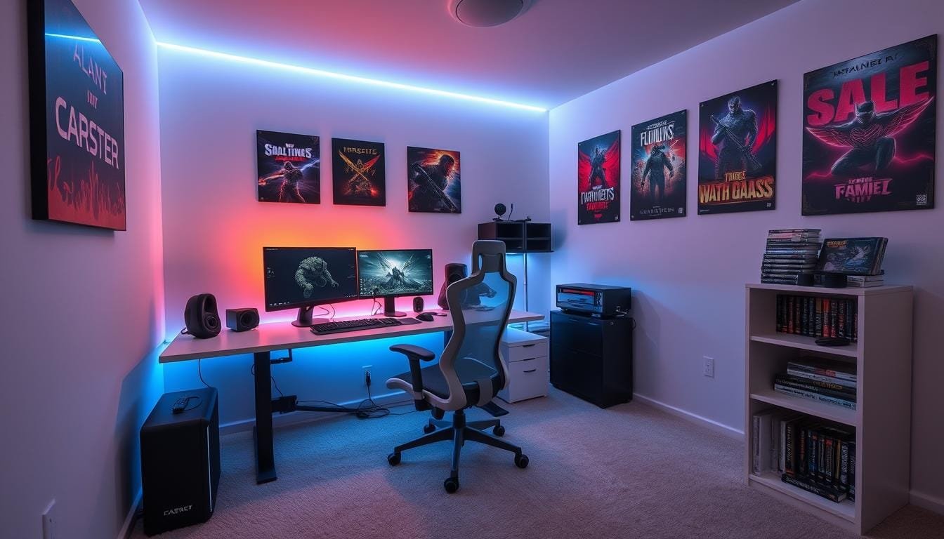 ideias de quarto gamer simples