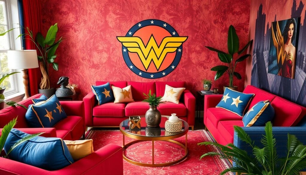 Decoração de casa com tema da Mulher Maravilha