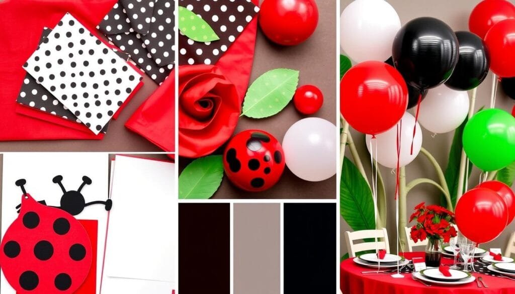 Paleta de cores festa ladybug