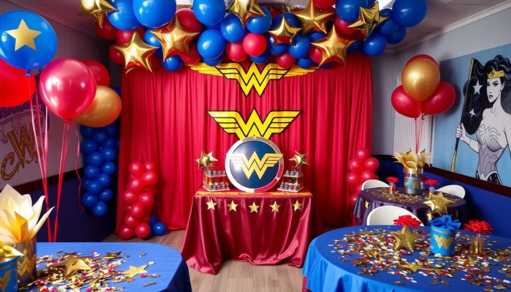 decoracao festa mulher maravilha