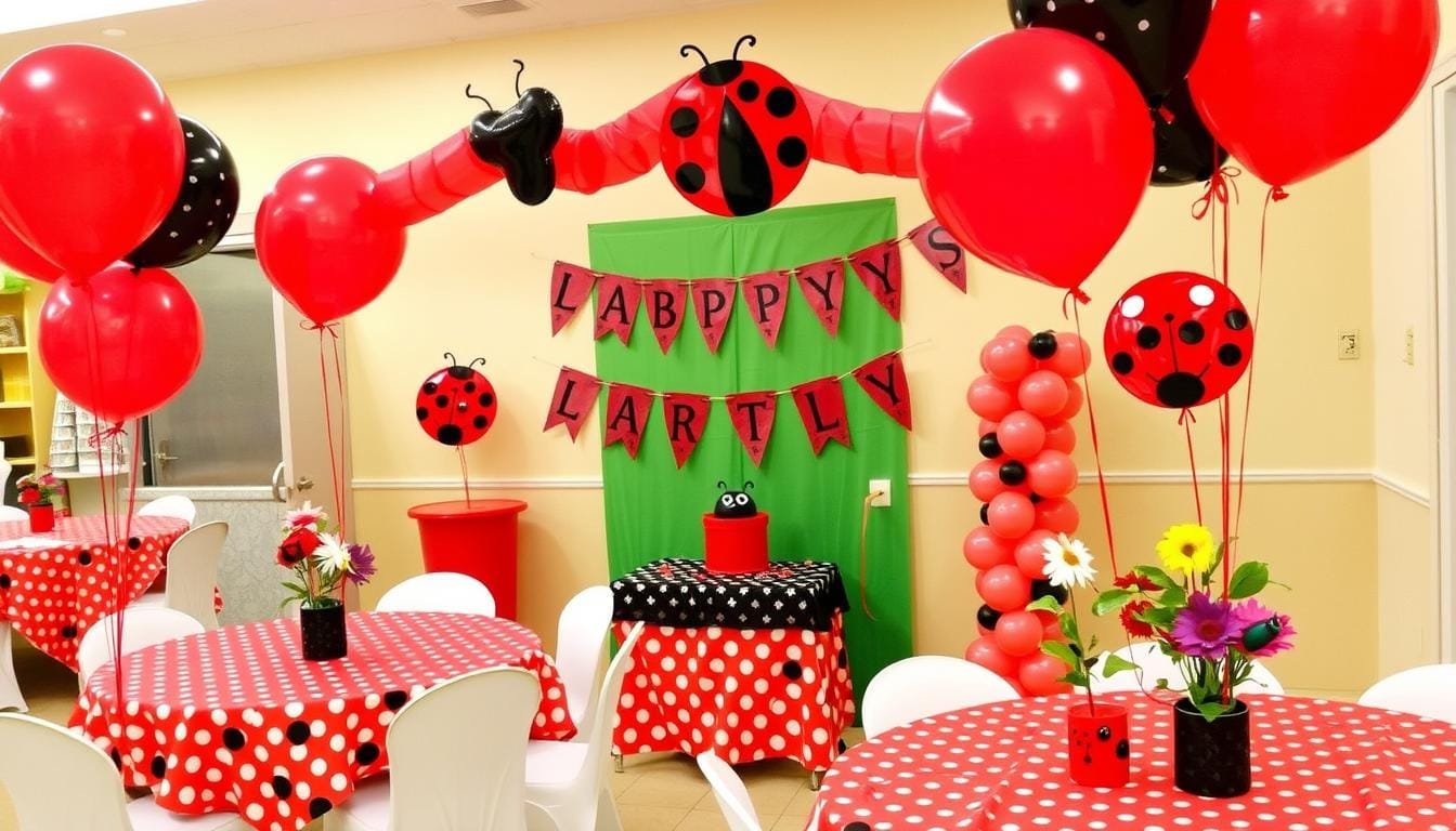 ideia de decoração da ladybug para fazer em casa