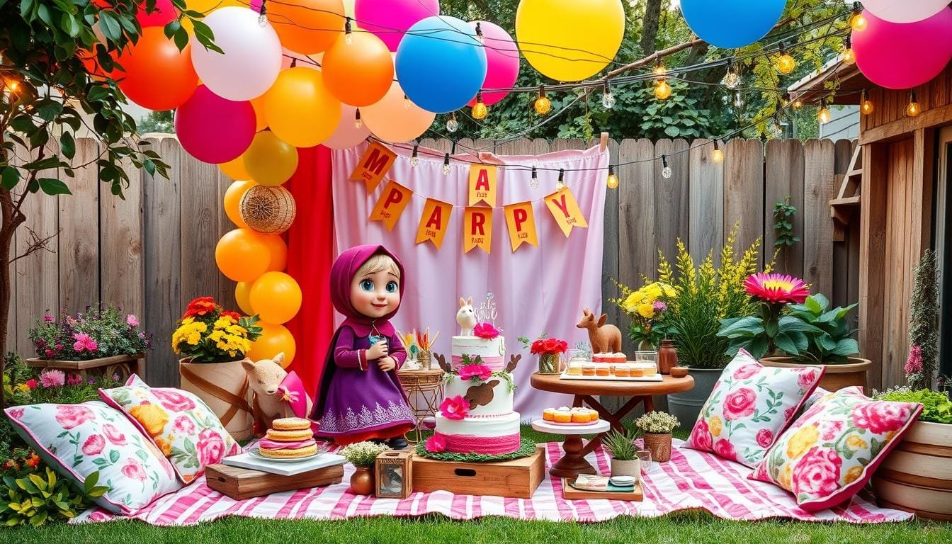 ideias para decorar uma festa da masha em casa