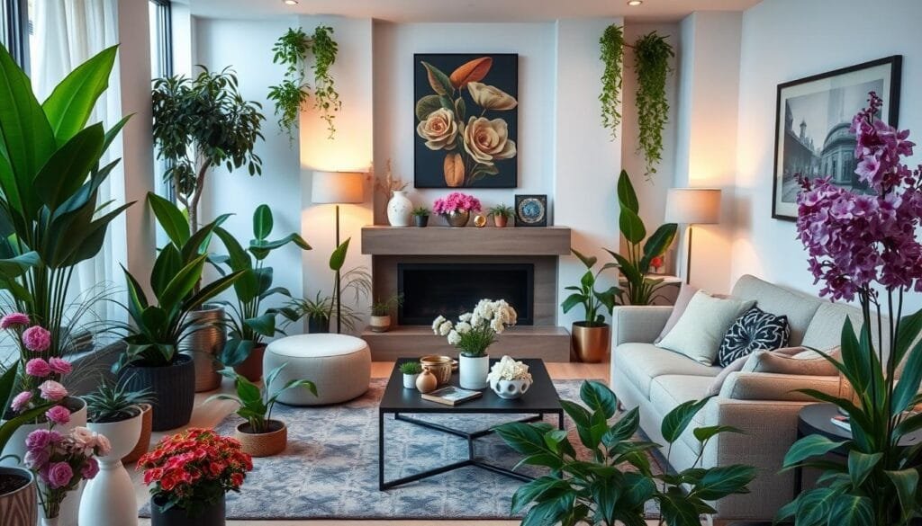 plantas decoração sala